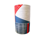Load image into Gallery viewer, Abstract Square lampshade: Red, Navy, Blue
