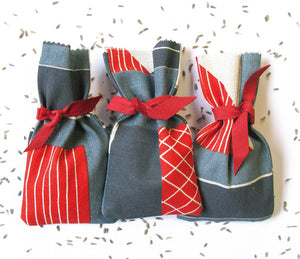Abstract Square lavender bag: Red, Navy, Blue