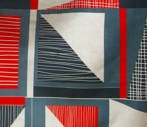 Abstract Square: Red, Navy, Blue
