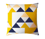 Load image into Gallery viewer, Aztec cushion: Pink, Blue, Mustard
