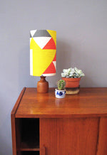 Load image into Gallery viewer, Aztec lampshade: Red, Blue, Yellow
