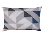 Load image into Gallery viewer, Plane Curve Cushion: Blue, Charcol, Grey
