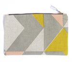 Load image into Gallery viewer, Plane Curve pouch: Pink, Yellow, Grey
