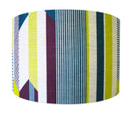 Load image into Gallery viewer, Textured Stripe Lampshade: Aubergine, Lime, Teal
