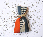 Load image into Gallery viewer, Textured Stripe Lavender Bag: Blue, Navy, Orange

