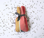 Load image into Gallery viewer, Textured Stripe Lavender Bag: Pink, Grey, Yellow
