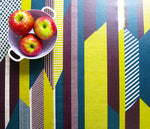 Load image into Gallery viewer, Textured Stripe: Aubergine, Lime, Teal
