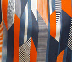 Load image into Gallery viewer, Textured Stripe: Blue, Navy, Orange
