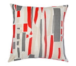 Load image into Gallery viewer, Topsy Turvy Cushion: Red, Light Grey, Grey
