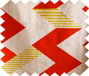 Zig Zag Swatch: Red and Lime