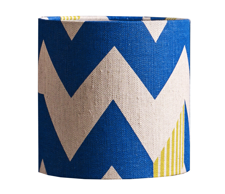 Snakes and Ladders Lampshade: Blue and Lime