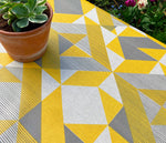Load image into Gallery viewer, NEW! Trigonometry oilcloth: Mustard and yellow
