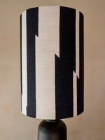 Load image into Gallery viewer, Lightning bolt: Vintage cream linen with Slate print
