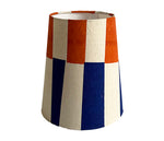 Load image into Gallery viewer, Fragments: Vintage linen with Blue and Orange print
