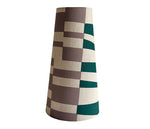 Load image into Gallery viewer, Fragments: Tall Cone in Dirty Lilac, Blue/grey and Teal
