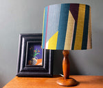 Load image into Gallery viewer, Textured Stripe Lampshade: Aubergine, Lime, Teal
