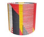 Load image into Gallery viewer, Textured Stripe Lampshade: Pink, Grey, Yellow
