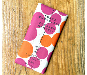 Dark Pink Peppercorn Chocolate bar in collaboration with Eonce Bean to Bar