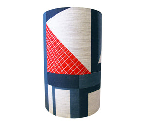 Abstract Square lampshade: Red, Navy, Blue