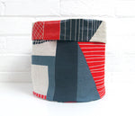 Load image into Gallery viewer, Abstract Square soft pot: Red, Navy, Blue
