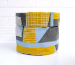 Load image into Gallery viewer, Abstract Square soft pot: Yellow Blue Grey
