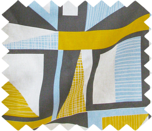 Abstract Square swatch: Yellow, Blue, Grey