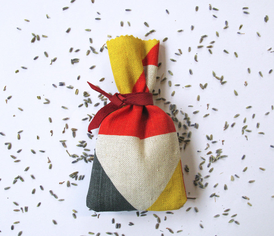 Aztec lavender bag: Red, Blue, Yellow