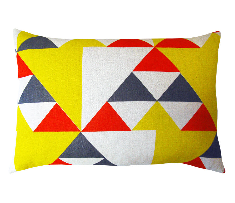 Aztec cushion: Red, Blue, Yellow