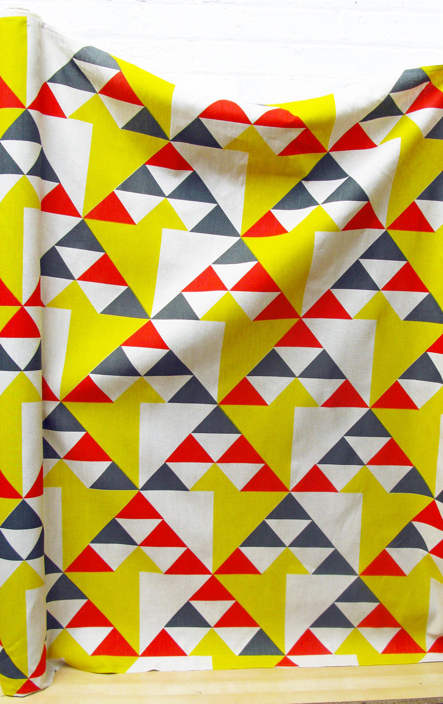 Aztec oilcloth: Red, Blue, Yellow