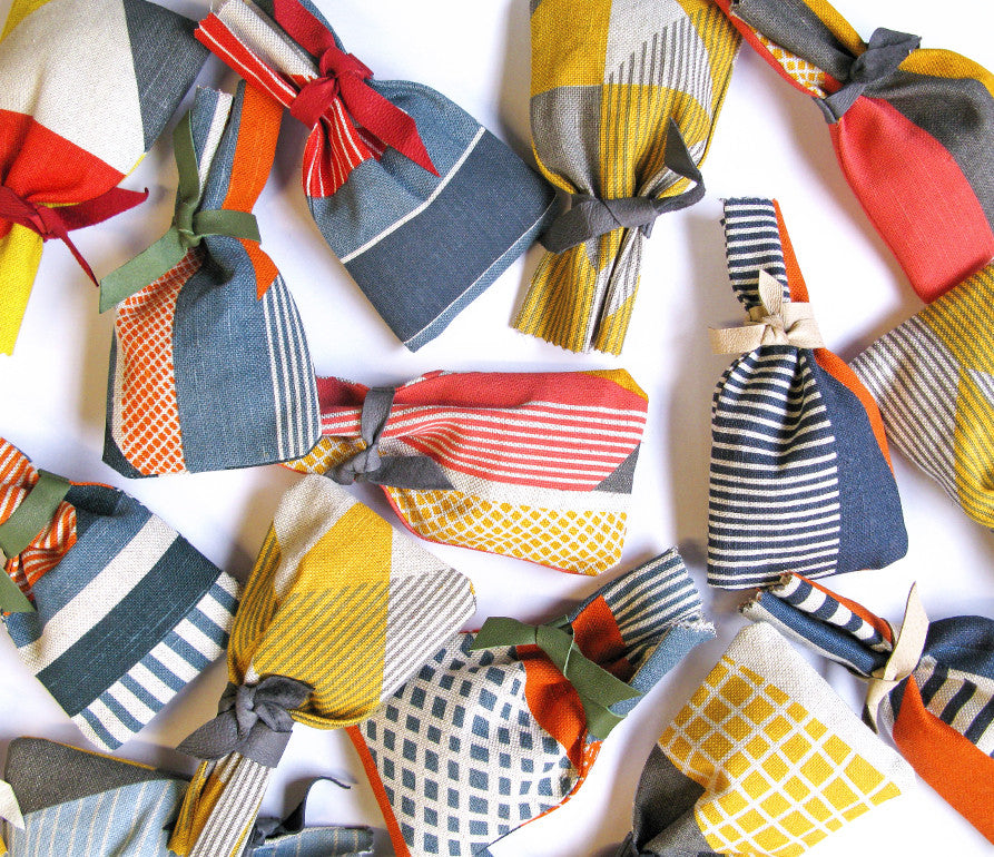Trigonometry Lavender Bag: Yellow, Grey