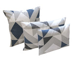 Load image into Gallery viewer, Plane Curve Cushion: Blue, Charcol, Grey
