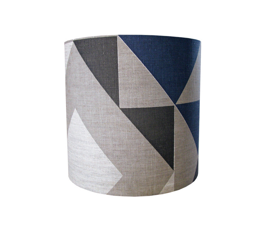 Plane Curve Lampshade: Blue, Grey, Charcol