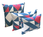 Load image into Gallery viewer, Plane Curve Cushion: Pink, Grey, Blue

