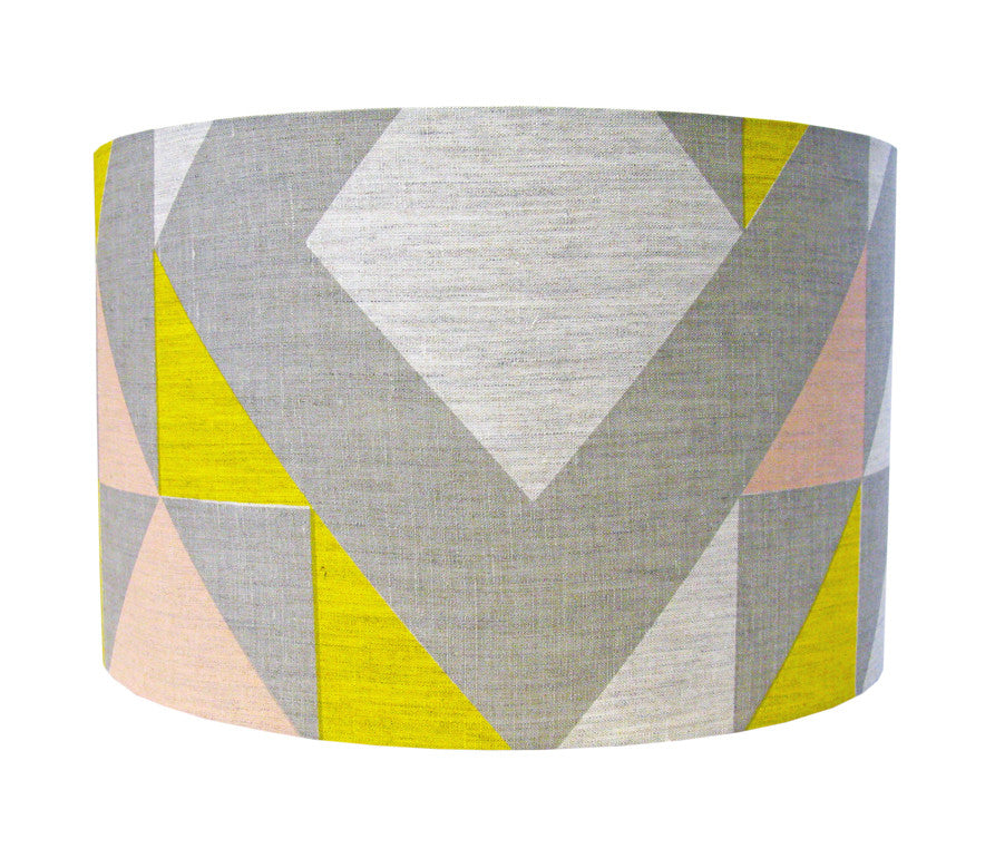Plane Curve Lampshade: Grey, Pink, Yellow