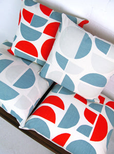 Radius Cushion: Taupe, Teal