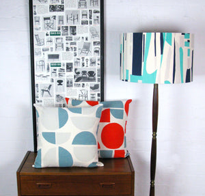 Radius Cushion: Taupe, Teal