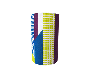 Textured Stripe Lampshade: Aubergine, Lime, Teal