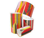 Load image into Gallery viewer, Textured Stripe Lampshade: Pink, Grey, Yellow
