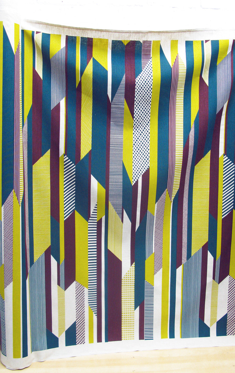 Textured Stripe: Aubergine, Lime, Teal