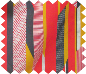 Textured Stripe Swatch: Pink, Grey, Yellow