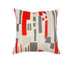 Load image into Gallery viewer, Topsy Turvy Cushion: Red, Light Grey, Grey
