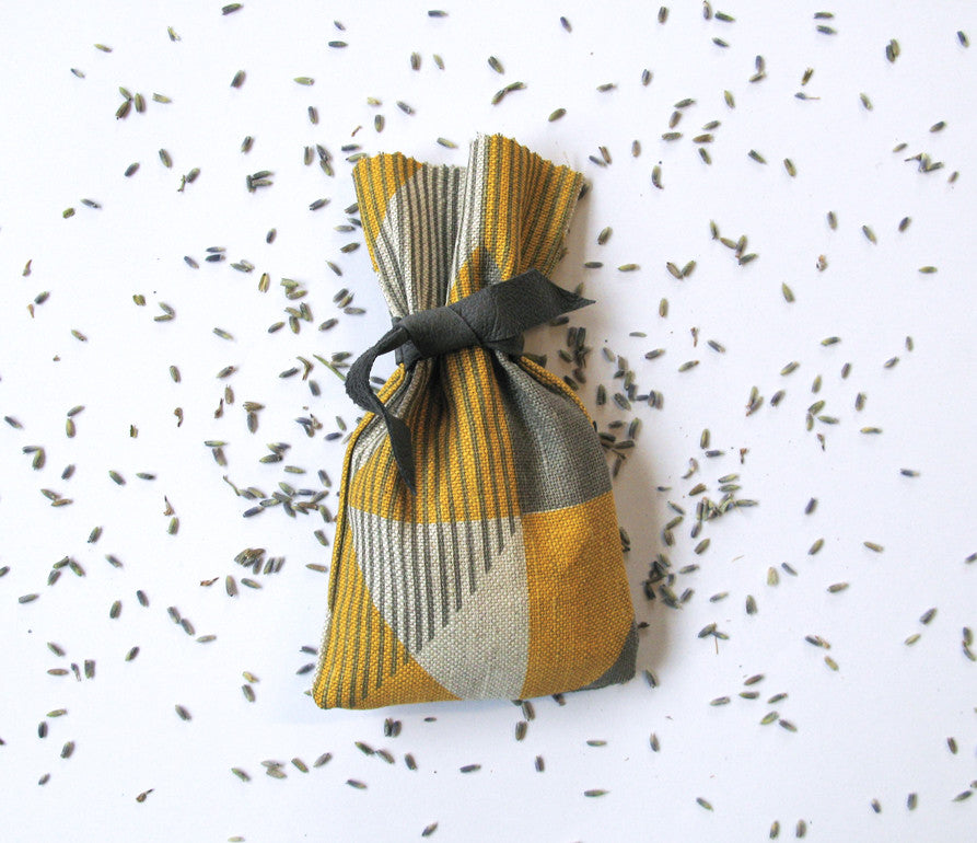 Trigonometry Lavender Bag: Yellow, Grey