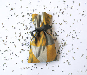 Trigonometry Lavender Bag: Yellow, Grey