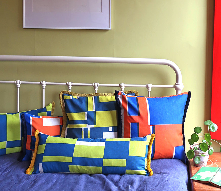 Lattice: Blue, Vibrant green