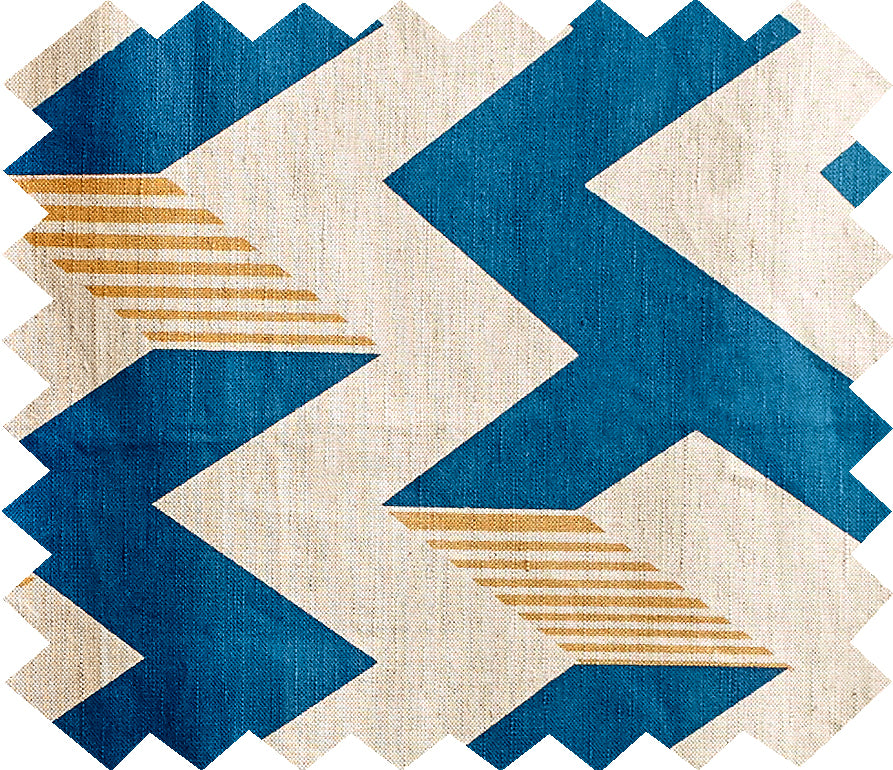 Zig Zag Swatch: Teal and Peach