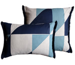 Load image into Gallery viewer, Pennon cushion: Navy, Blue, Slate
