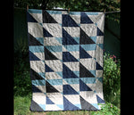 Load image into Gallery viewer, Pennon: Navy, Blue and Slate Quilted Bedspread

