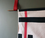 Load image into Gallery viewer, Overprinted French linen wallhanging: Red, Black
