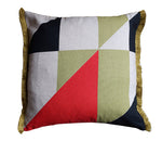 Load image into Gallery viewer, Pennon cushion: Churlish Green, Red, Slate

