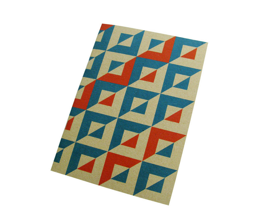 Red grid: A5 notebook